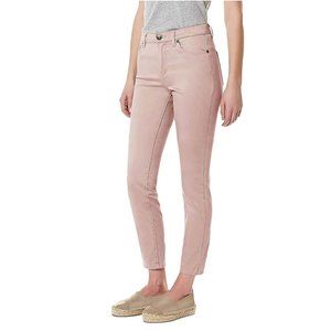 💝 EUC 💝 BUFFALO David Bitton Women's Pink Aubrey Mid-Rise Stretch Ankle Jean